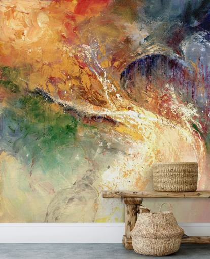 fargerik abstrakt maleri tapet fargerik abstrakt maleri tapet