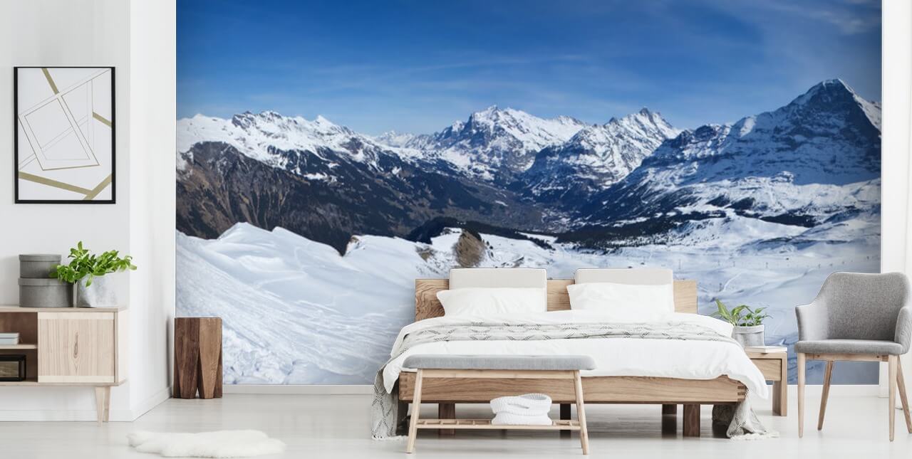 Swiss Alps Ski Mountain Wall Mural