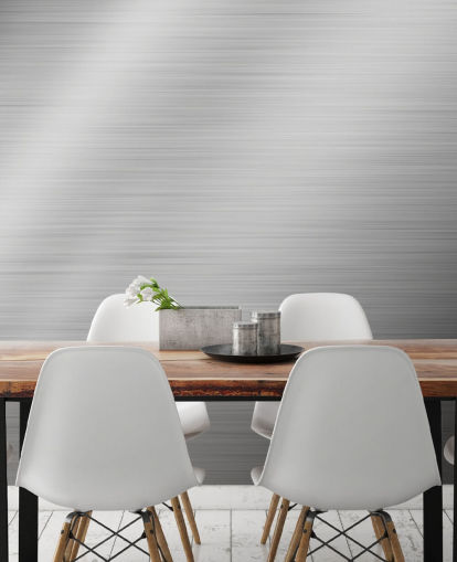 Silver Steel Shine Wallpaper Mural Silver Steel Shine Wallpaper Mural