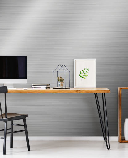 Silver Steel Shine Wallpaper Mural Silver Steel Shine Wallpaper Mural