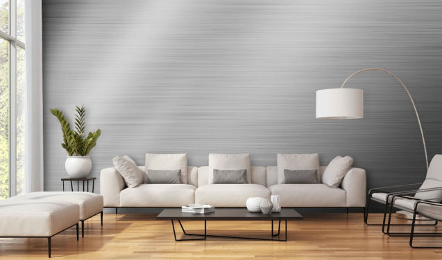 Sølv Stål Shine Wallpaper Mural