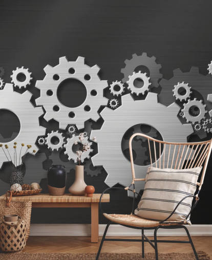 Turning Metal Gears Wallpaper Turning Metal Gears Wallpaper