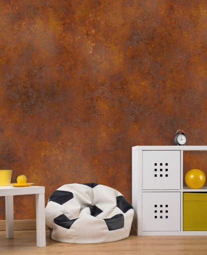 orange copper customisable metal wallpaper called Rust Effect for kitchens orange copper customisable metal wallpaper called Rust Effect for kitchens