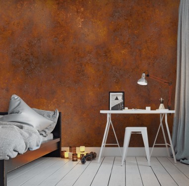 orange kobber tilpasselig metal tapet kaldet Rust Effect til køkkener 