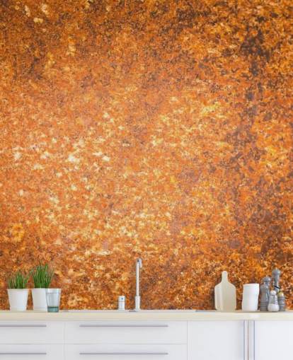 koperen oppervlaktestructuur behangmuurschildering genaamd Rust Surface voor woonkamers en keukens koperen oppervlaktestructuur behangmuurschildering genaamd Rust Surface voor woonkamers en keukens