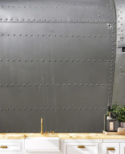 Studded Metal Side of Vehicle Wall Mural Studded Metal Side of Vehicle Wall Mural