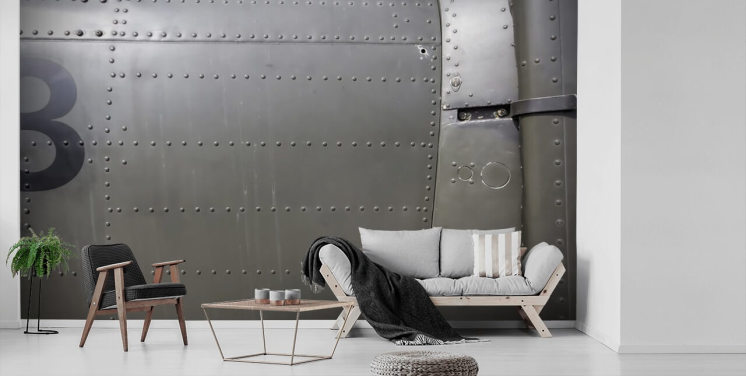 Studded Metal Side of Vehicle Wall Mural