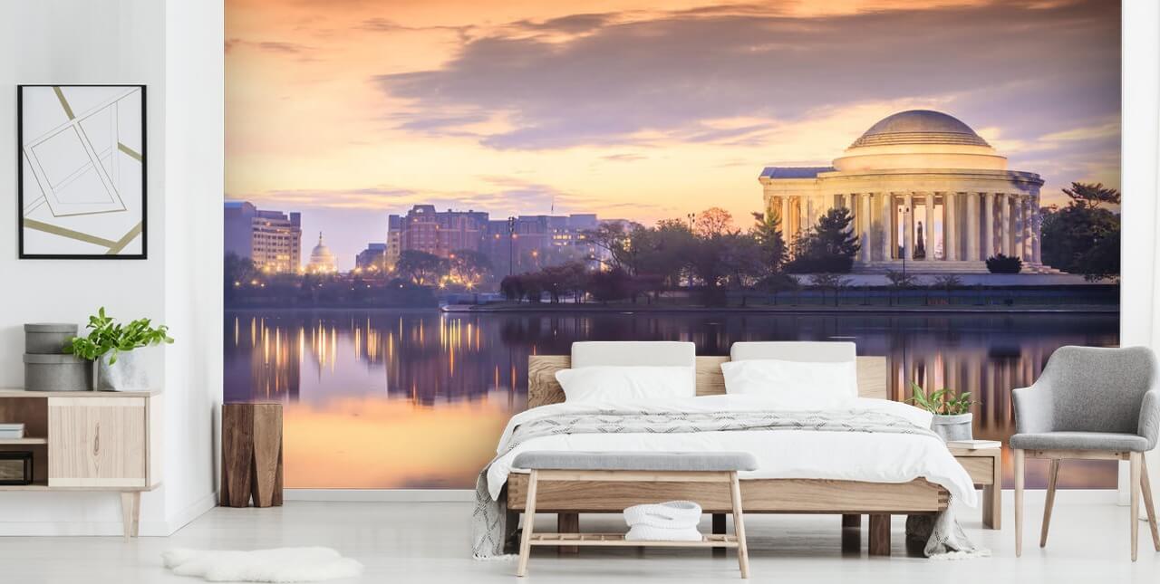 sunset over memorial wallpaper