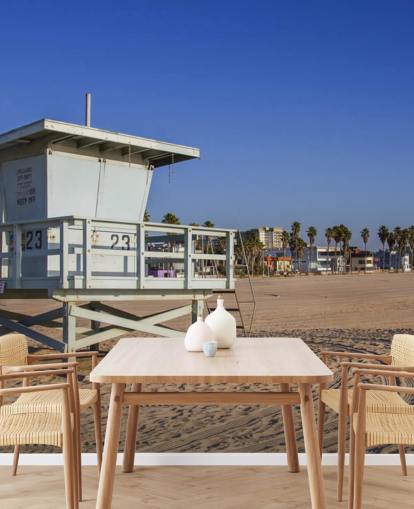 Strand vit livräddare Hut väggmålning Strand vit livräddare Hut väggmålning