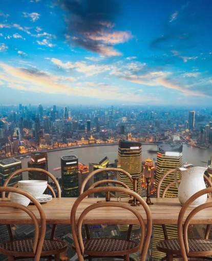 Xangai ao entardecer Shanghai at Dusk Wallpaper  Xangai ao entardecer Shanghai at Dusk Wallpaper