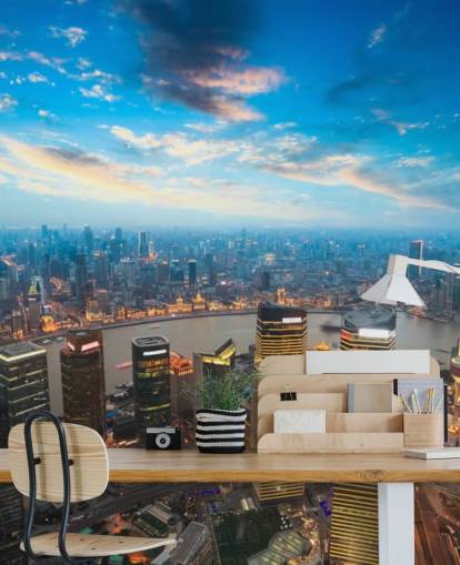 Shanghai al crepuscolo Shanghai at Dusk Wallpaper Shanghai al crepuscolo Shanghai at Dusk Wallpaper