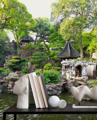 Japanese Rock Water Garden Wall Mural Japanese Rock Water Garden Wall Mural