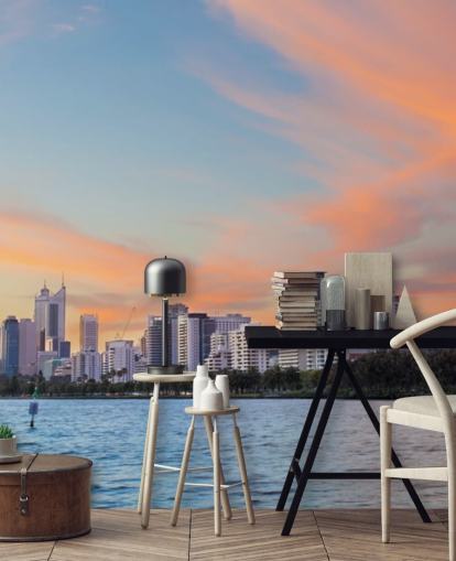 Perth Skyline auringonlaskun aikaan Perth Skyline auringonlaskun aikaan