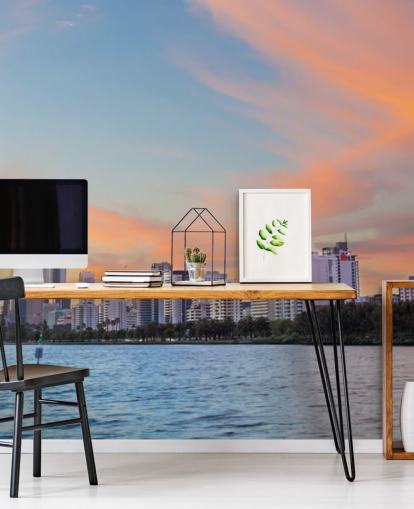 Perth Skyline vid solnedgången Perth Skyline vid solnedgången