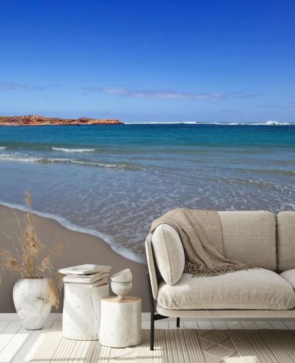 Klart blå stora stranden väggmålning Klart blå stora stranden väggmålning