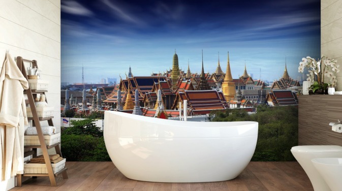 utsikt over bangkok palass tapet