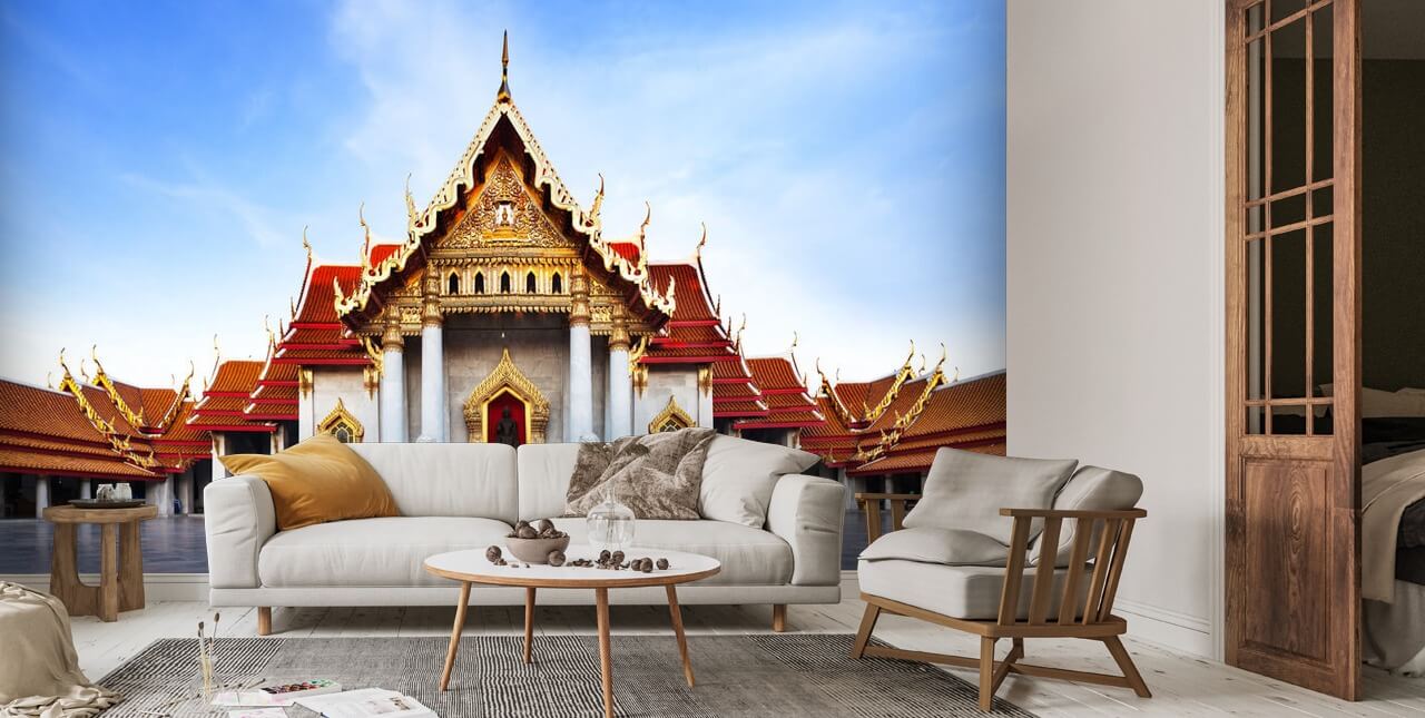 Bangkok Marble Temple Wallpaper Wallsauce US   Bangkok Marble Temple 