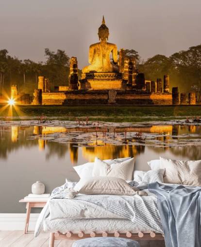 smukt brugerdefineret Thailand tapetmaleri kaldet Sukhothai til badeværelser, kurbade og hjemmekontorer smukt brugerdefineret Thailand tapetmaleri kaldet Sukhothai til badeværelser, kurbade og hjemmekontorer