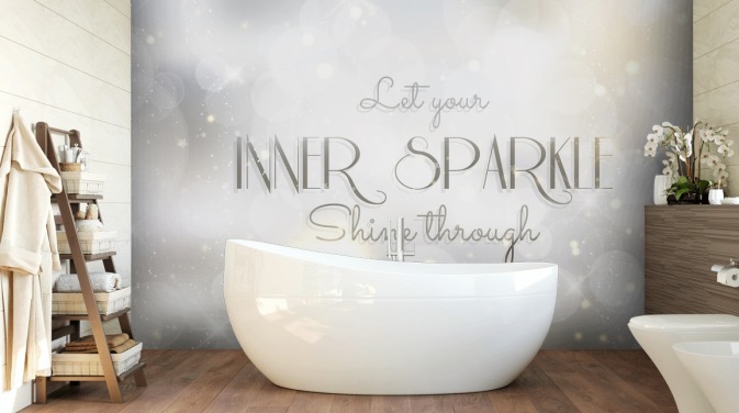 Inre Glitter Citat Väggmålning