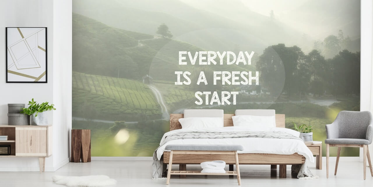 Varje dag är en nystart väggmålning Varje dag är en nystart väggmålning