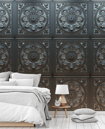 Vintage Tin Pattern Mural Vintage Tin Pattern Mural