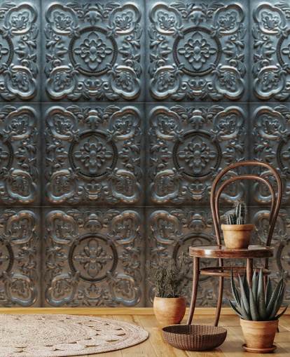 Decorative Vintage Tin Wallpaper Decorative Vintage Tin Wallpaper