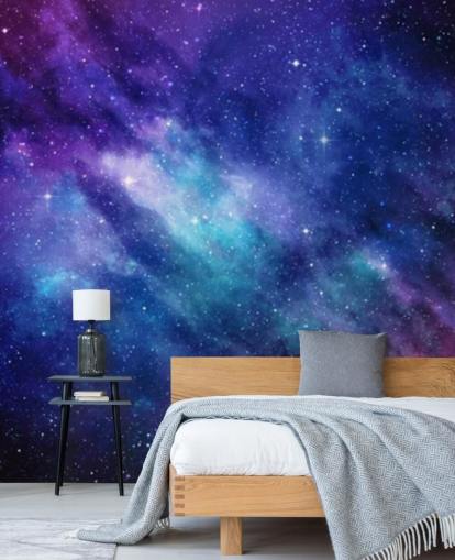 papel de parede espacial roxo, azul e rosa papel de parede espacial roxo, azul e rosa