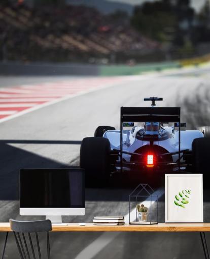 Papier Peint Argent F1 Car Race Papier Peint Argent F1 Car Race