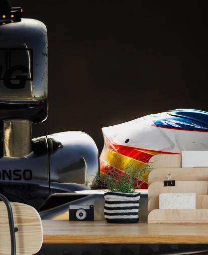 F1 Fahrer-Seitenprofil im Auto-Tapete F1 Fahrer-Seitenprofil im Auto-Tapete