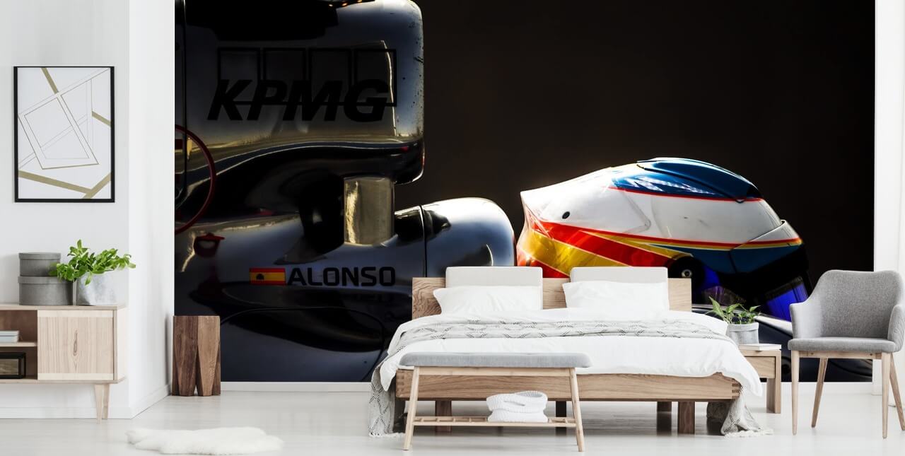 F1 bestuurdersprofiel in autobehang