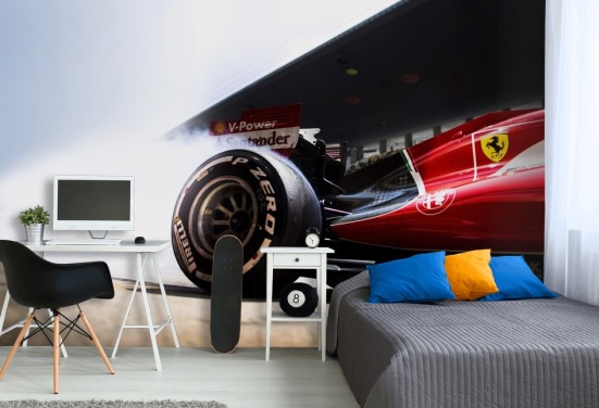Papier Peint Ferrari Rouge