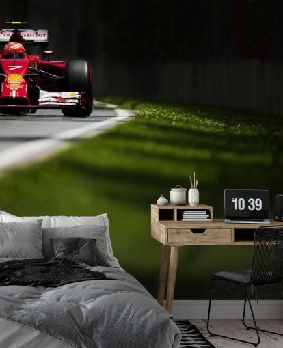 Papier Peint Piste F1 Rouge et Blanc Papier Peint Piste F1 Rouge et Blanc