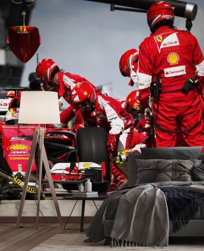 rødt tilpassbart formel 1 tapetmaleri kalt Sebastian Vettel Malaysia 15 for soverom og hjemmekontorer rødt tilpassbart formel 1 tapetmaleri kalt Sebastian Vettel Malaysia 15 for soverom og hjemmekontorer