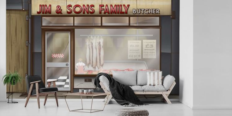 Bouchers Butchers Wallpaper 