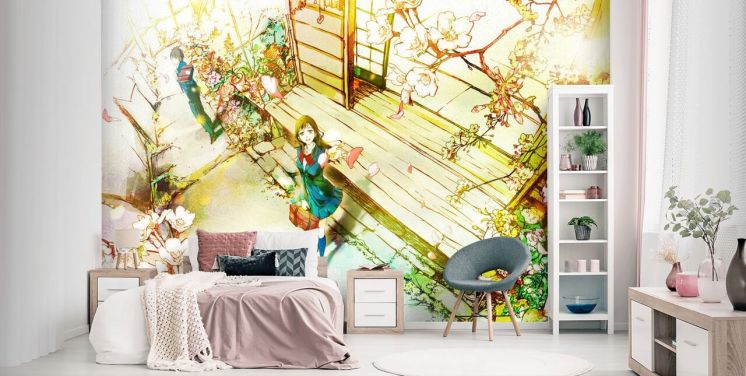 Catching Blossom Anime Wallpaper