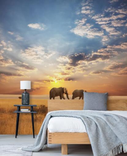 Elephants at Dusk Elephants at Dusk