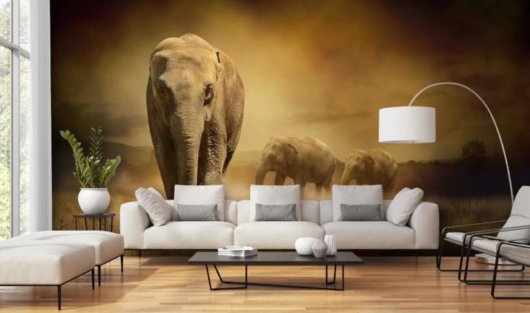 CONCORD WALLCOVERINGS ™ Wallpaper Border Animals Pattern Dark Moss Jungle  Elephant Jaguar for Living Room Bedroom Trailer House, Black Green Brown  Beige, 7 Inches by 15 Feet HE3539B - Amazon.com