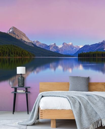 Panoramic Lake and Mountain View Wallpaper Panoramic Lake and Mountain View Wallpaper