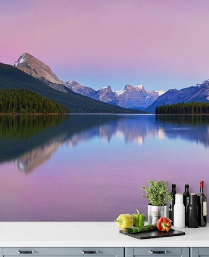 Panoramic Lake and Mountain View Wallpaper Panoramic Lake and Mountain View Wallpaper