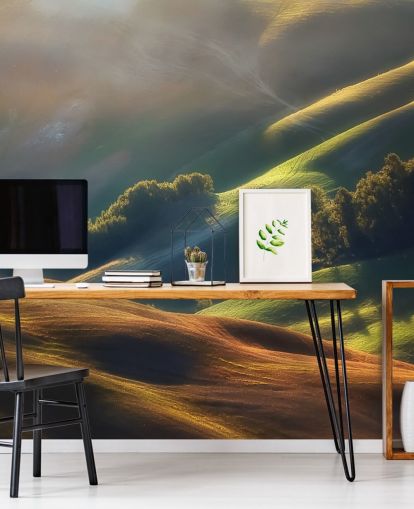 Ilta maaseutu Toscanan seinämaalaus Ilta maaseutu Toscanan seinämaalaus