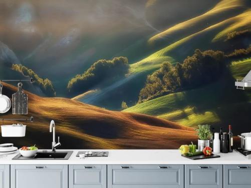 Evening Countryside in Tuscany Wall Mural