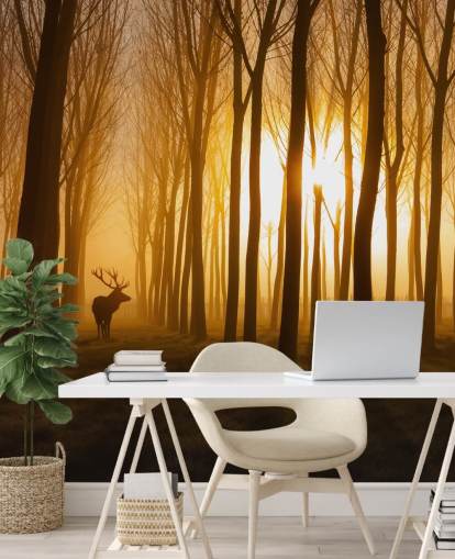 carta da parati murale con foresta scura personalizzabile chiamata Forest Stag by 1x per camere da letto o cucine carta da parati murale con foresta scura personalizzabile chiamata Forest Stag by 1x per camere da letto o cucine