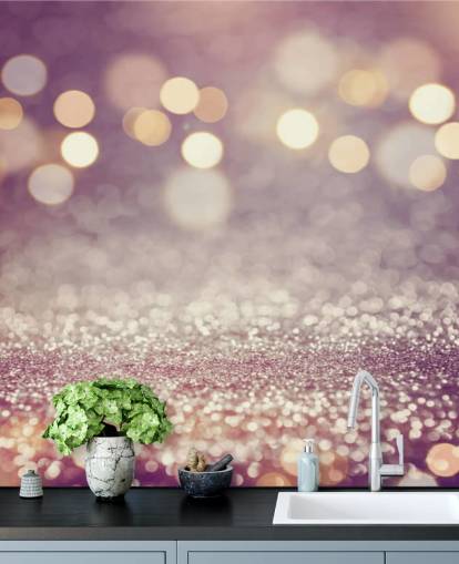 Decorazione murale con glitter viola Decorazione murale con glitter viola