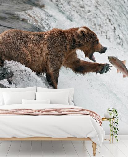 fondo de pantalla bear catching fish fondo de pantalla bear catching fish