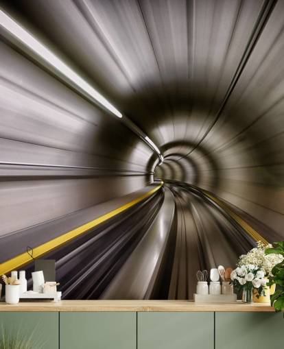 Blurred Tube Tunnel Wall Mural Blurred Tube Tunnel Wall Mural
