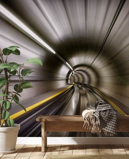 Blurred Tube Tunnel Wall Mural Blurred Tube Tunnel Wall Mural