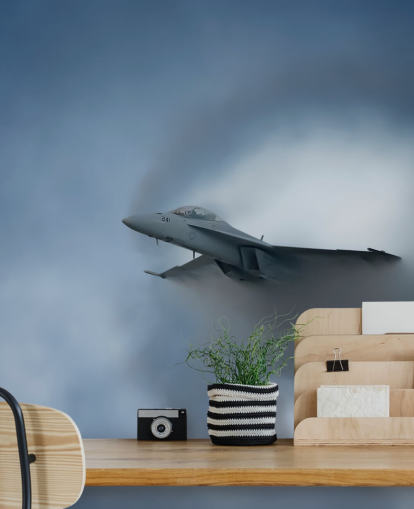 Flyet Emerging fra Cloud Wallpaper Flyet Emerging fra Cloud Wallpaper