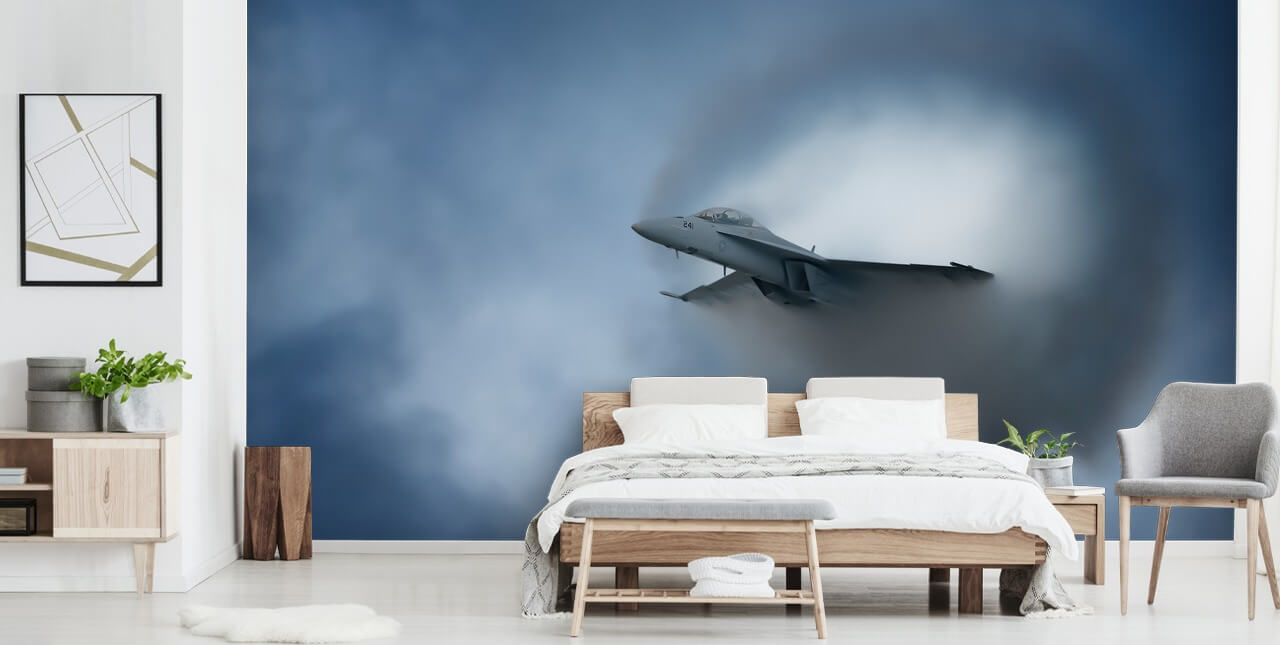 Flyet Emerging fra Cloud Wallpaper