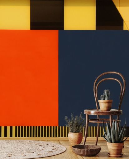 Autumn Retro Coloured Geometric Wallpaper Autumn Retro Coloured Geometric Wallpaper