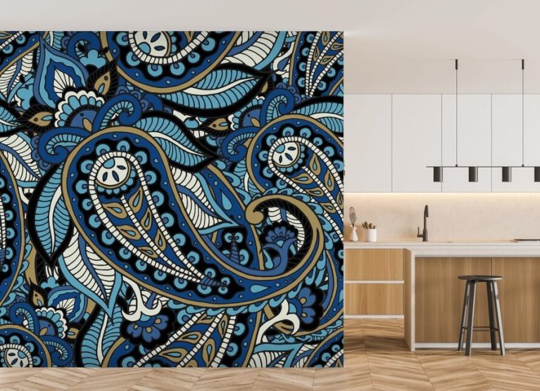 Details 53+ blue paisley wallpaper best - in.cdgdbentre